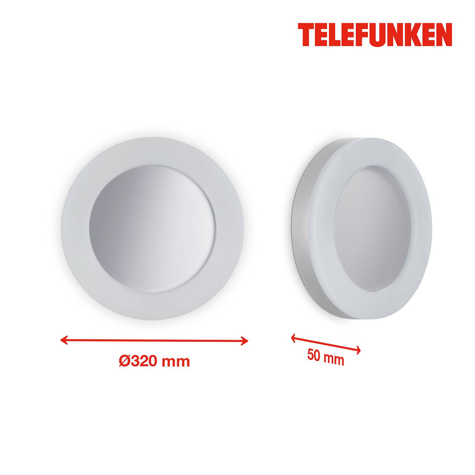 Telefunken Rixi kinkiet zewnętrzny LED, biały