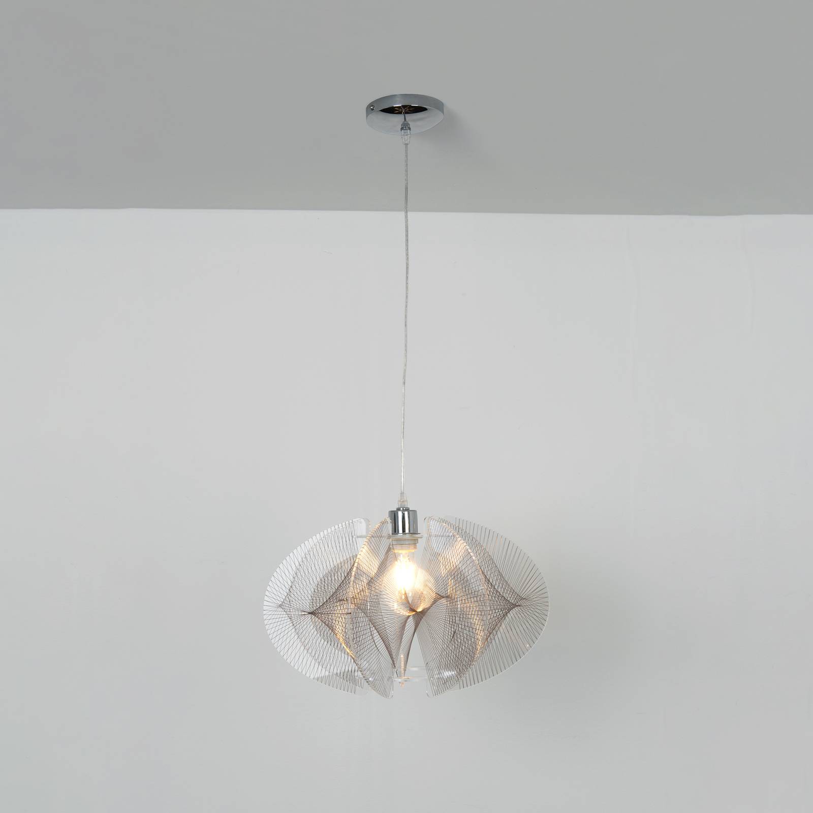 Holländer Żyrandol Lucia filigranowy, brązowy/przezroczysty