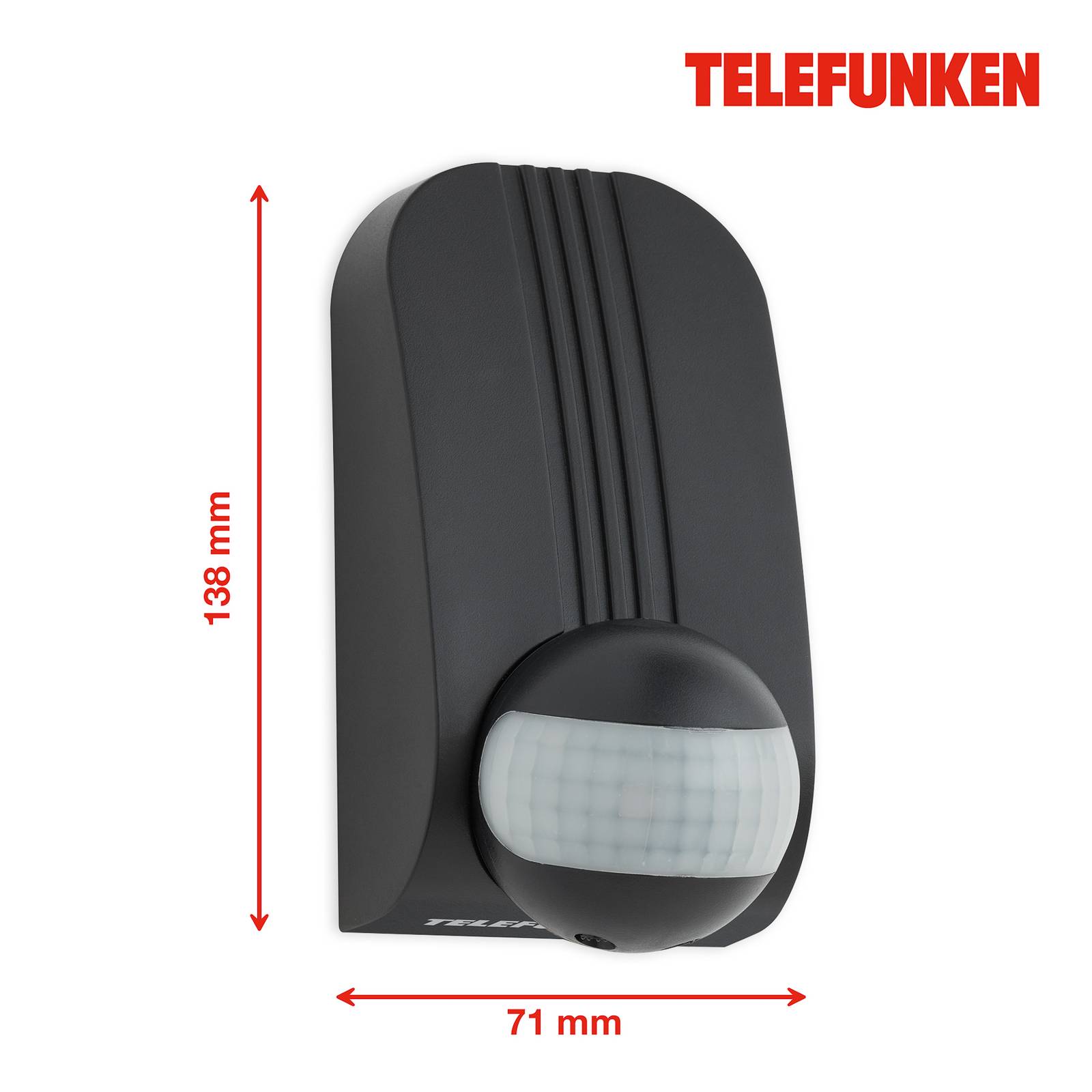 Telefunken Czujnik ruchu Funchal, maks. 1000W LED, czarny