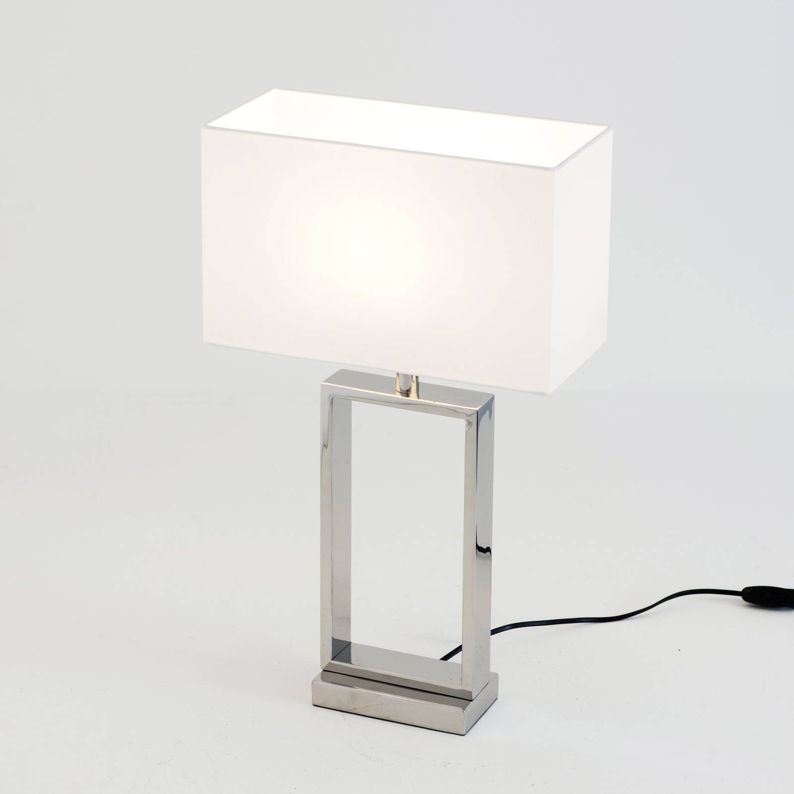 Holländer Lampa stołowa Sprazzo, srebrna, biały klosz