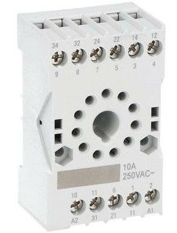 Lovato Gniazdo 11 pinowe do przekaźników przemysłowych 3 C/O, bez obejmy sprężynowej, zaciski śrubowe HR7XS2