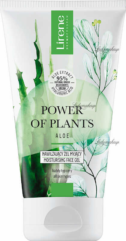 Lirene - POWER OF PLANTS - ALOE - MOISTURISING FACE GEL - Nawilżający żel myjący do twarzy - ALOES - 150 ml