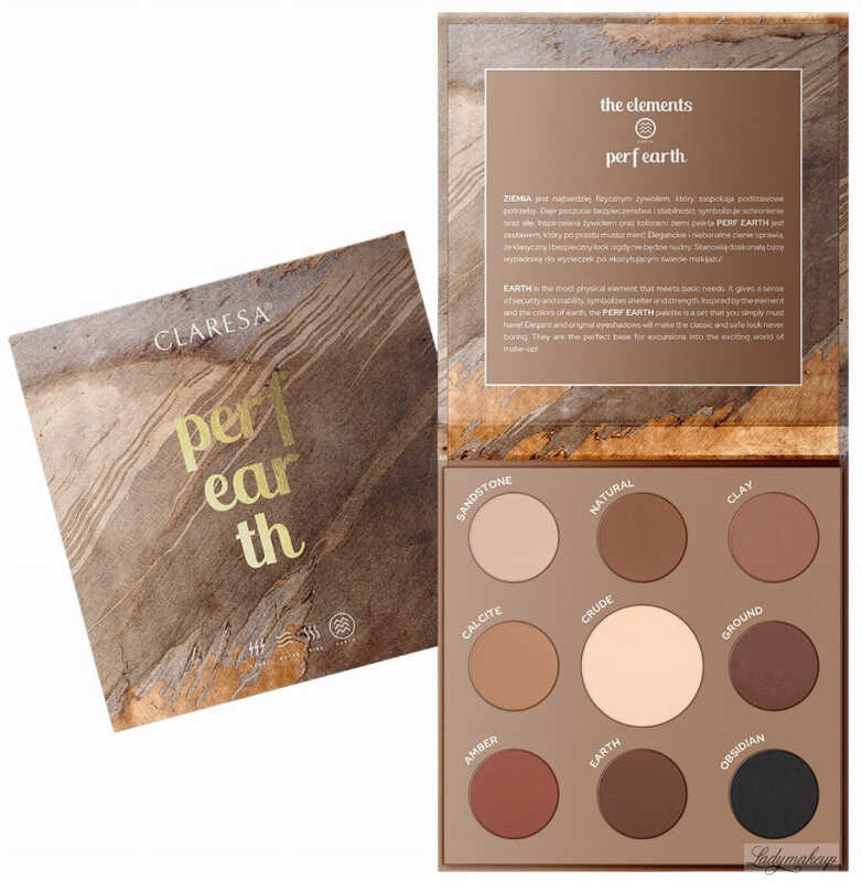 CLARESA - PERF EARTH - Eyeshadow Palette - Paleta 9 cieni do powiek - 12 g