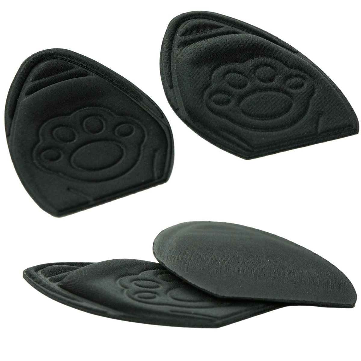 Wkładki Do Butów Poduszka Pod Palce Materiałowe Miękkie Spiczaste Czarne