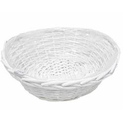 KOSZ WIKLINOWY DUŻA MISA BIAŁA 38 CM