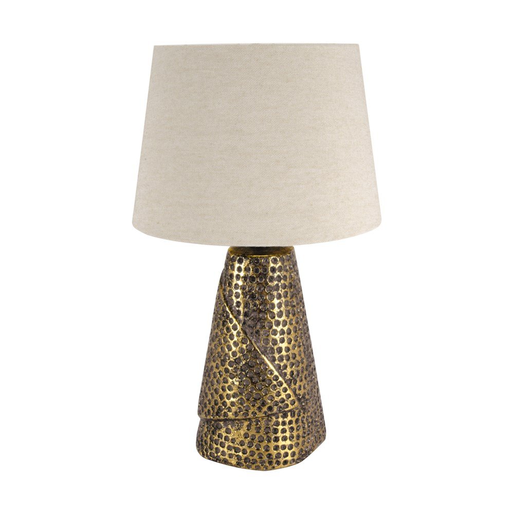 Lampka stołowa MAGDA E27 GOLD / BEIGE