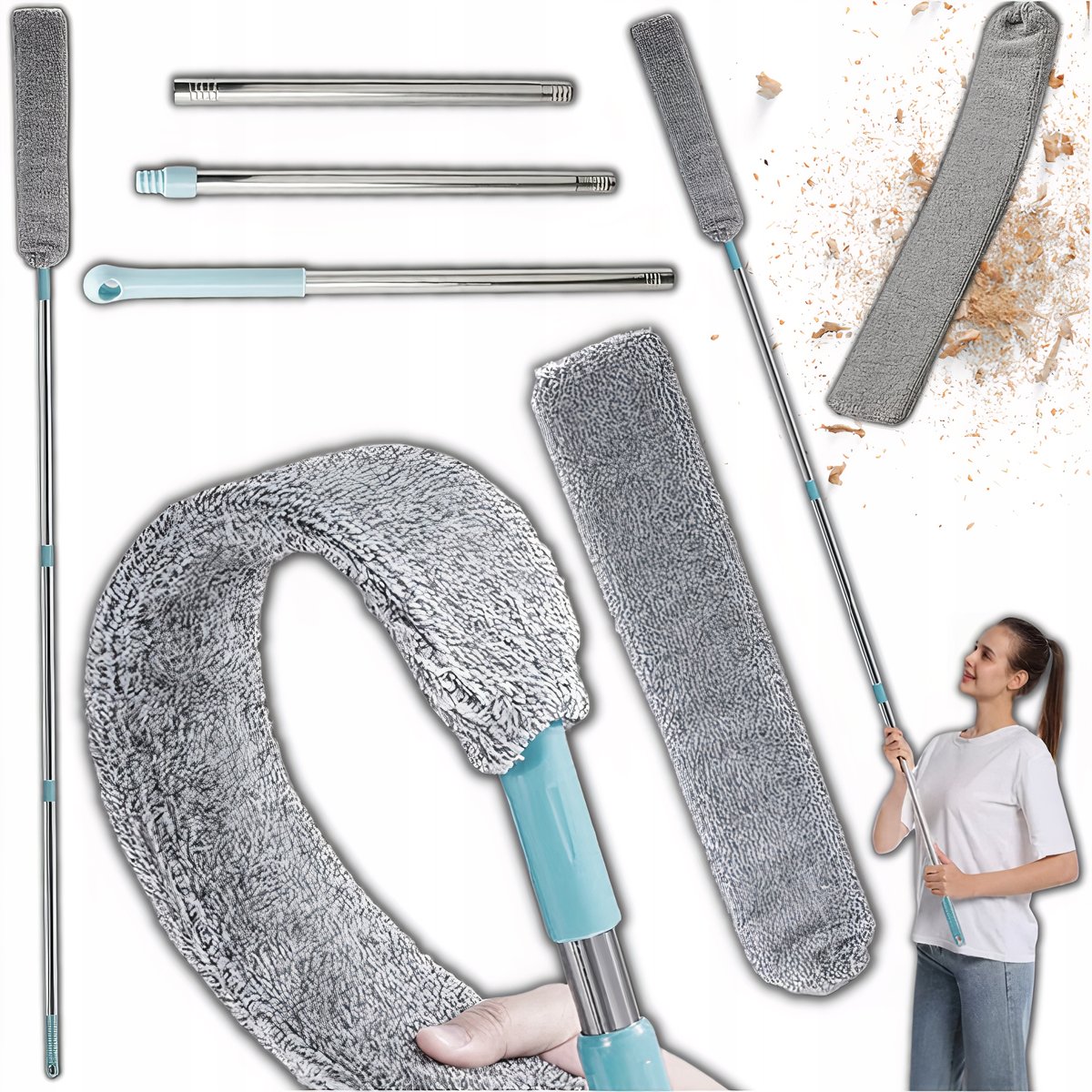 SZCZOTKA MIOTEŁKA DO KURZU TELESKOPOWA DŁUGA 130cm