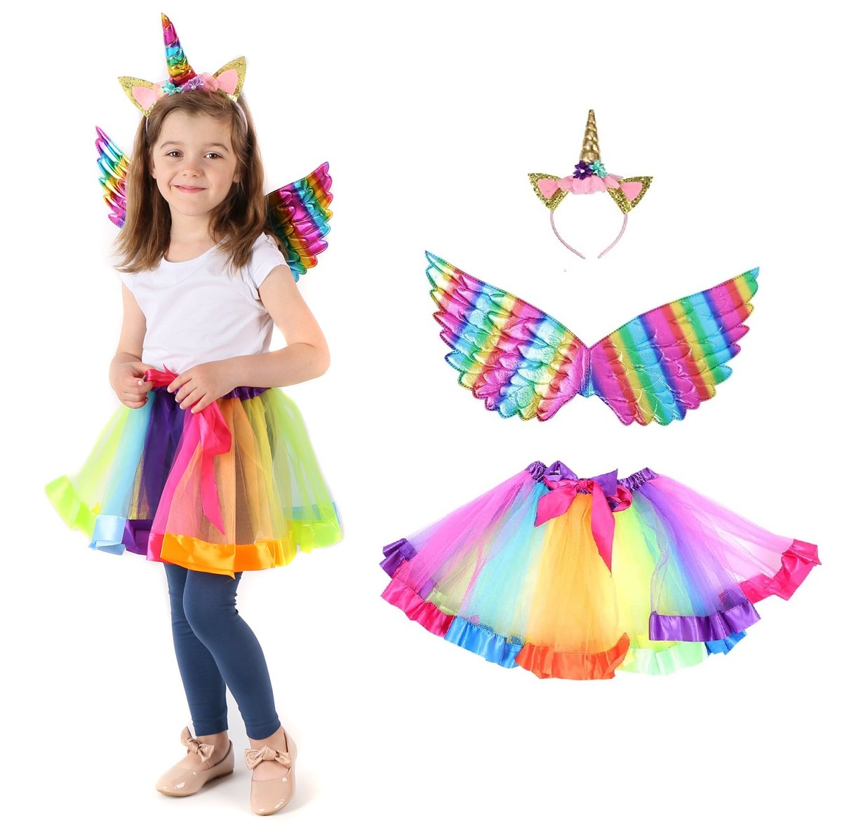 STRÓJ JEDNOROŻEC UNICORN PONY SKRZYDŁA OPASKA 4-5L