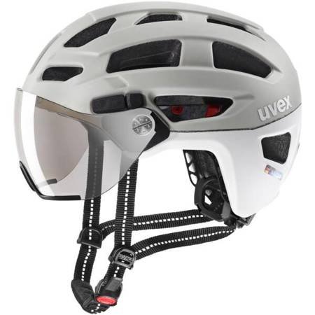 UVEX finale visor, kask rowerowy unisex-dorosły, sand - white mat, 52-57 cm 1015