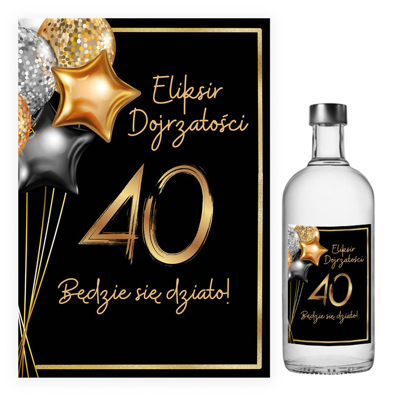 Naklejki na Butelki na 40 