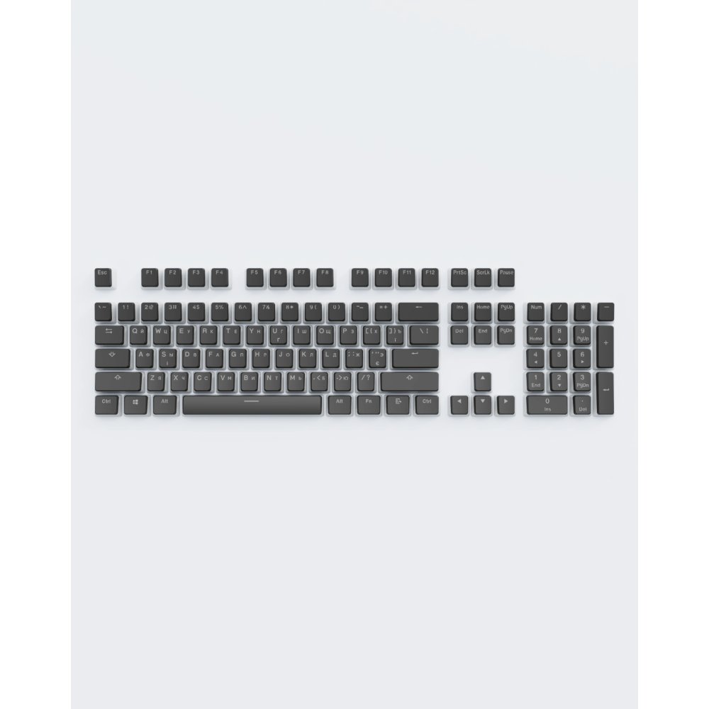 Dark Project KS-0049 Pudding Keycapy PBT (ENG/RU/UA - czarny)