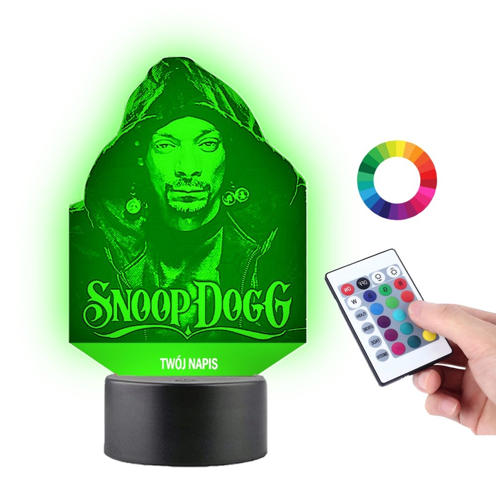 Lampka na Biurko 3D Statuetka Raper Snoop Dogg