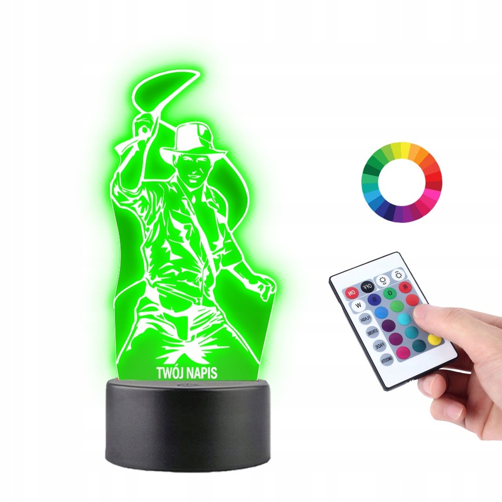 Lampka na Biurko Statuetka LED Film Indiana Jones