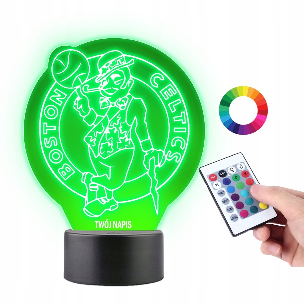 Lampka na Biurko Statuetka Led Boston Celtics NBA