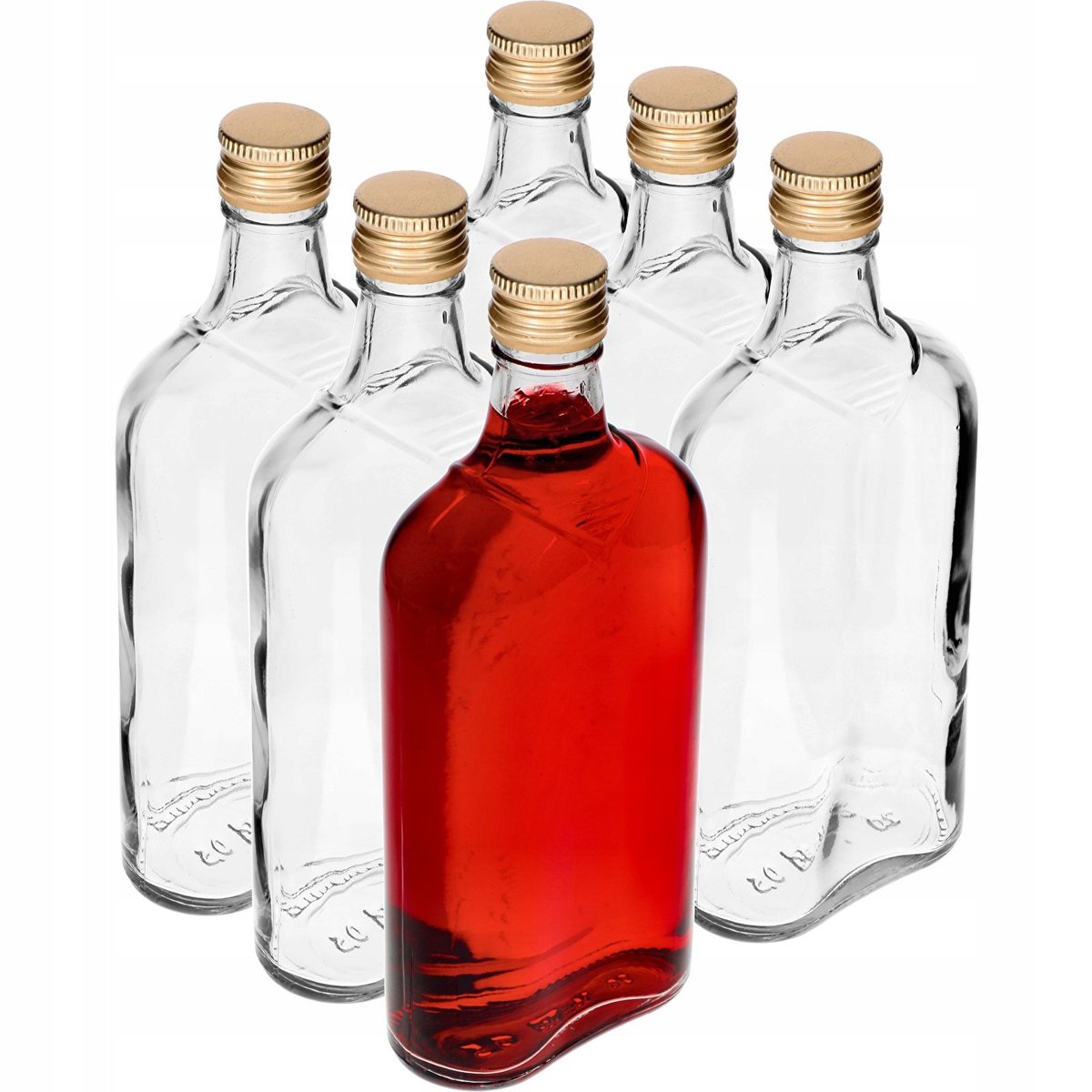 Browin Butelka Piersiówka 0,5 L z zakrętką - 6 szt.