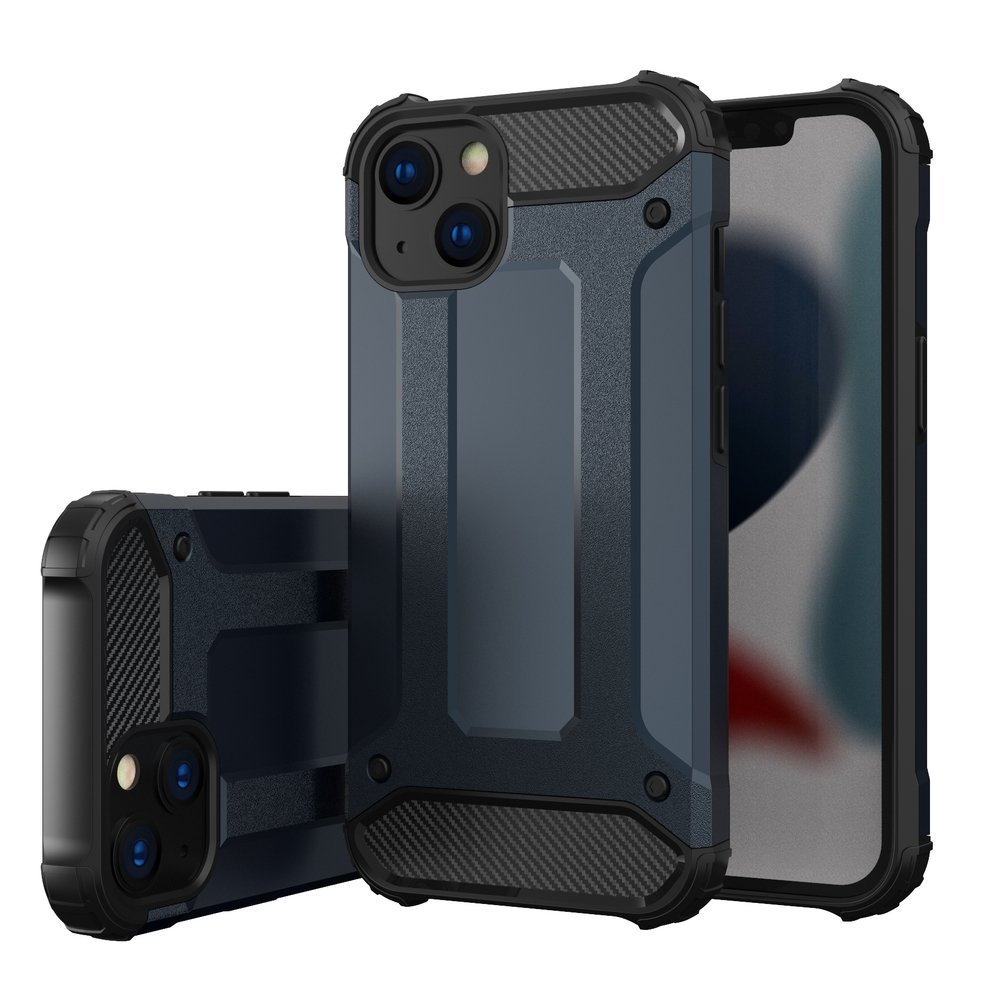 Hurtel Hybrid Armor etui iPhone 14 pancerny hybrydowy pokrowiec niebieskie