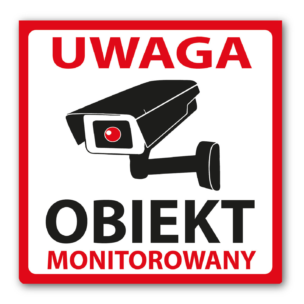 Naklejka OBIEKT MONITOROWANY monitoring  całodobowy 10cm