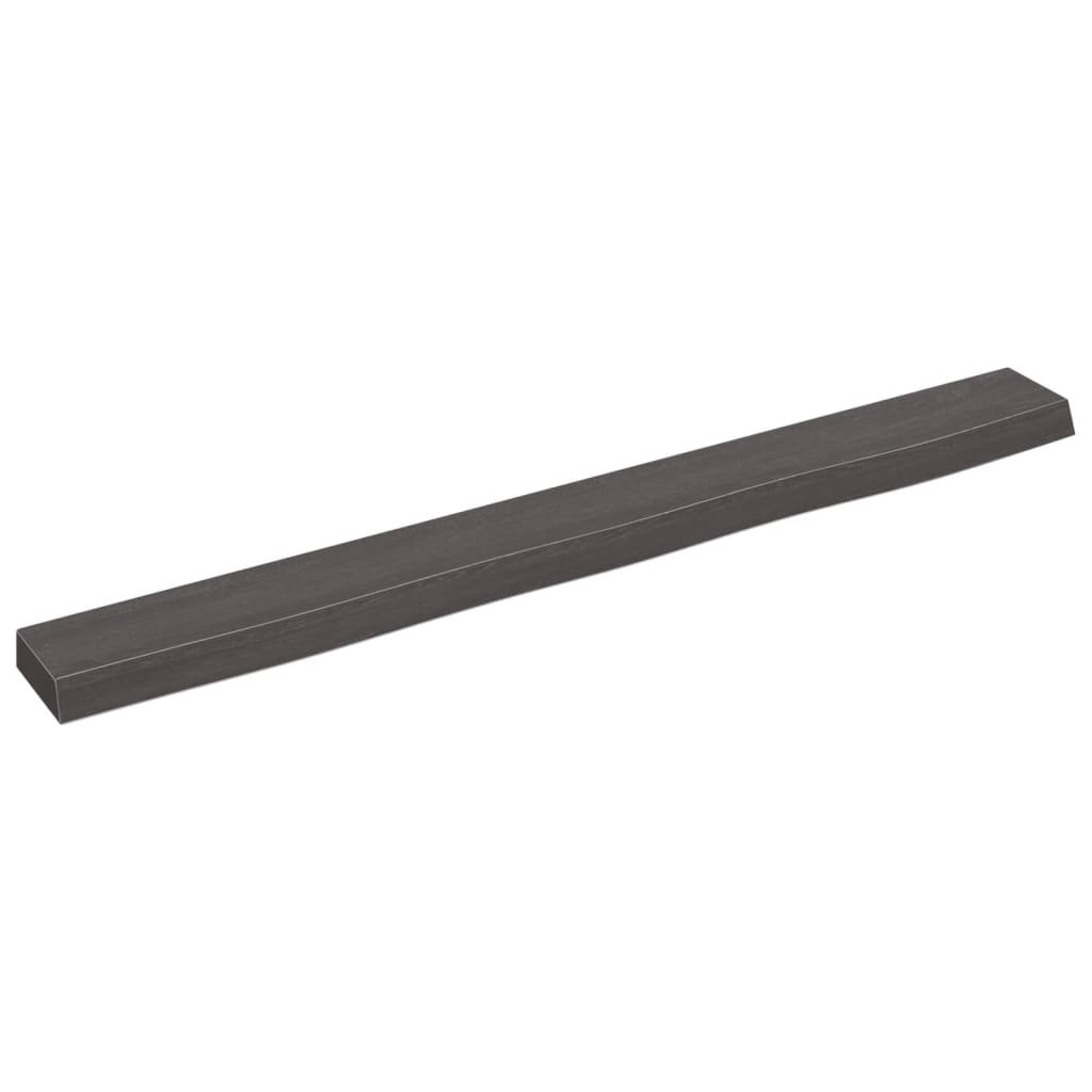 vidaXL Półka, ciemnoszara, 100x10x4 cm, wykończone lite drewno dębowe
