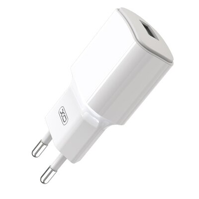 XO Ładowarka sieciowa L73 biała 1USB 2,4A