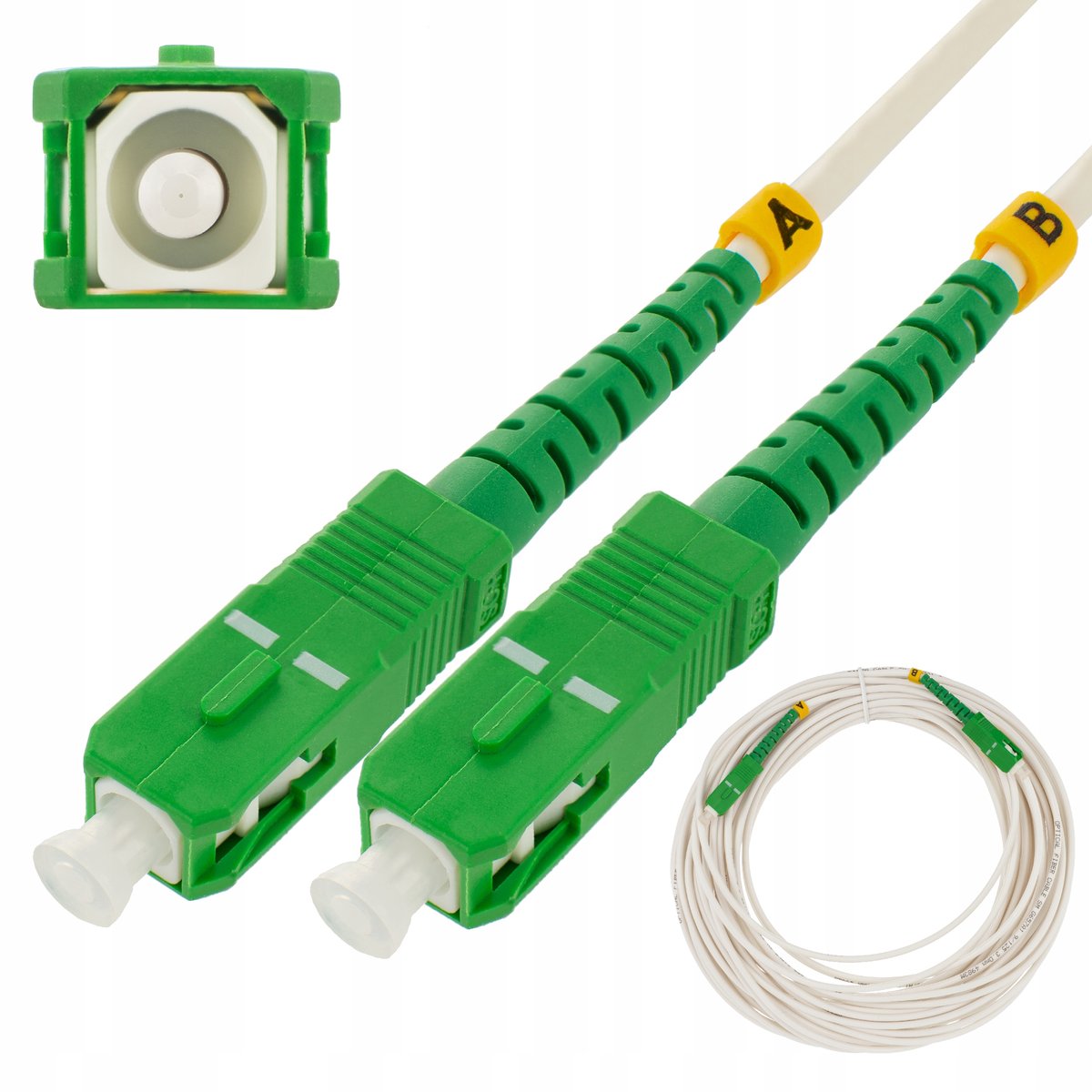 NEKU Patchcord światłowód SM 9/125 SC APC FTTH 35m
