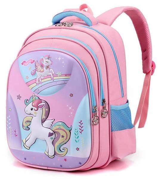 Plecak szkolny dla dziewczynki, jednorożec, różowy, MPMAX