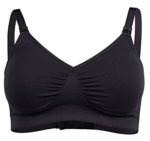 Medela Biustonosz ciążowy i karmiący piersią Comfy - Bezszwowy biustonosz ciążowy i karmiący piersią z gumką i oddychającą tkaniną dla wygody przez cały dzień