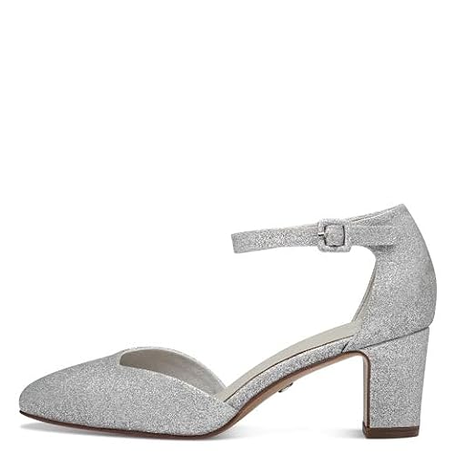 Tamaris Damskie czółenka 1-1-24432-41, Silver Glam, 41 EU, Silver Glam, 41 EU