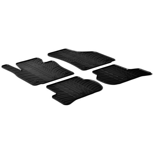 Rubber Car Mats - zestaw maty gumowe Seat Leon Cupra 1P plus klips do montażu profilu T, 4 sztuki