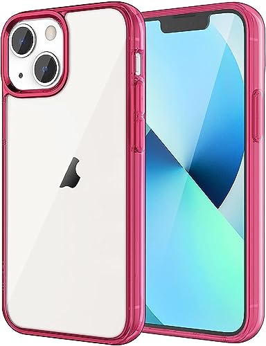Etui do iPhone 13 Mini 5,4 cala, odporne na wstrząsy etui na telefon komórkowy, przezroczyste, odporne na zarysowania (czerwony)