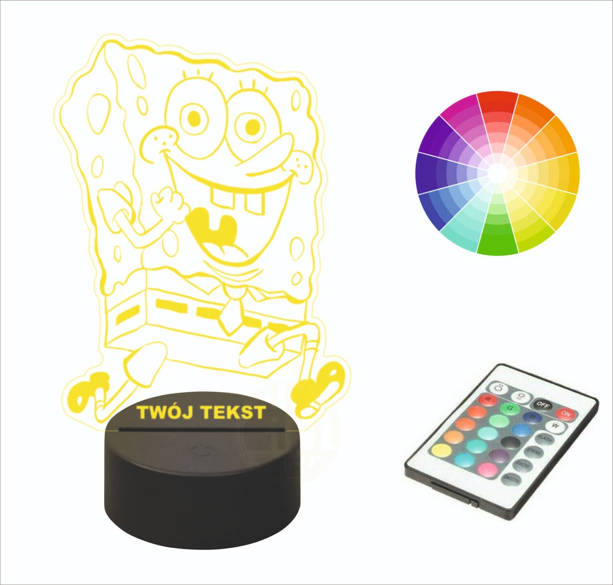 Lampka nocna na biurko LED SPONGEBOB PREZENT