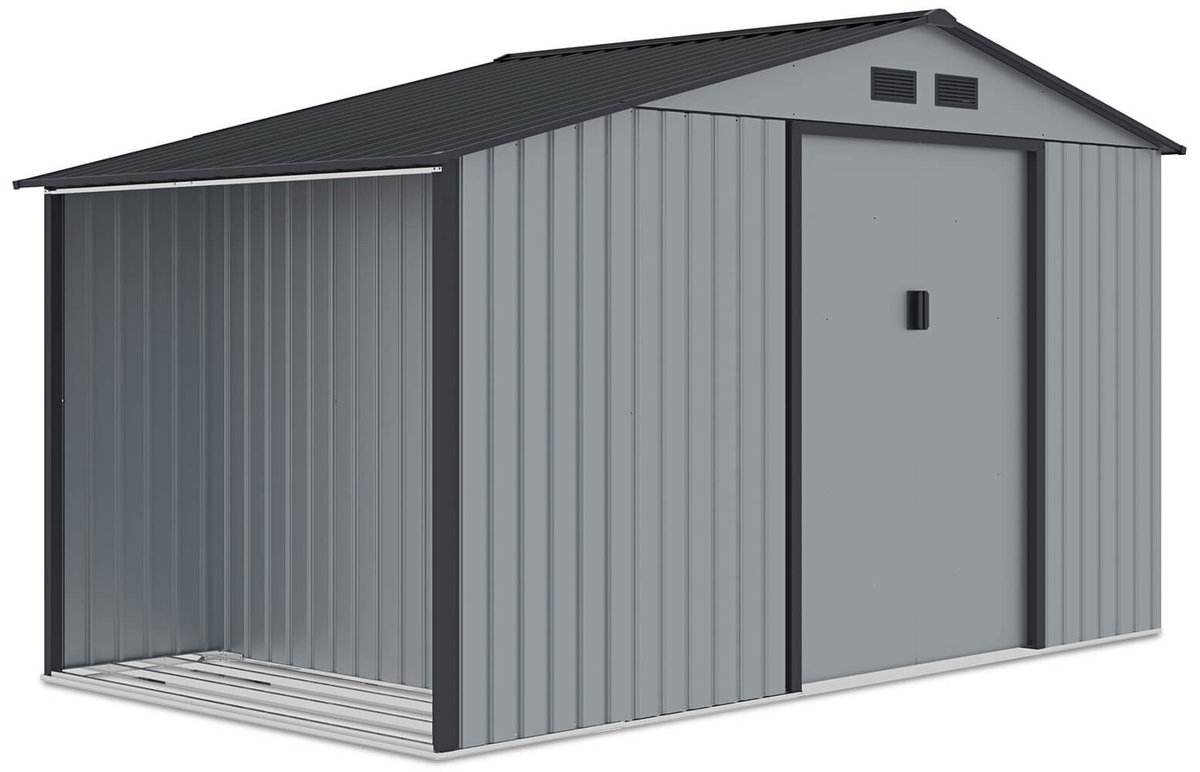 Domek Narzędziowy Drewutnia Madison 342X191Cm Light Grey - Hardmaister