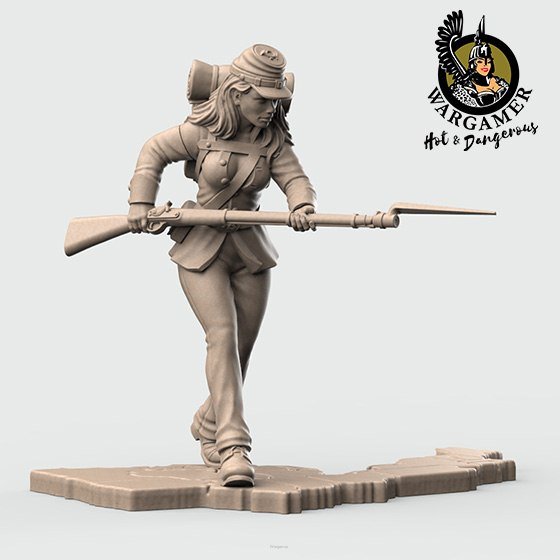Wargamer, Figurka, Clara from the Union Infantry, 28 mm