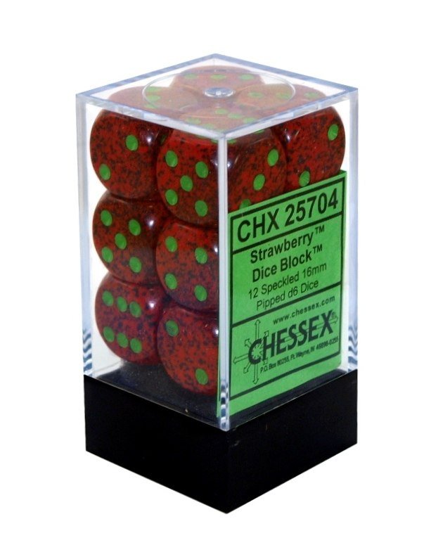 Kostki do gry K6 16mm 12szt Chessex Strawberry