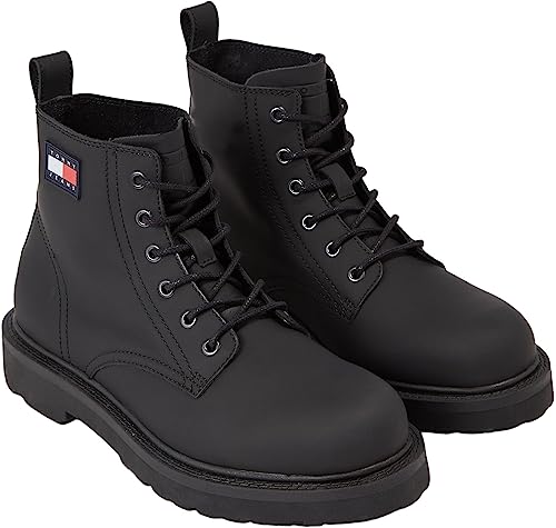 Tommy Hilfiger Męskie buty sznurowane TJM Gumowane Mid, Czarny, 44 EU