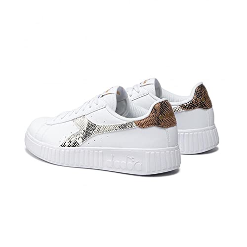 Diadora Step P Bright Reptile, Trampki damskie, White Gold, 38 EU