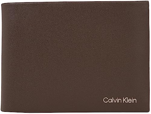Calvin Klein Męskie Ck Concise Trifold 10cc W/Coin L Portfele, Java, Rozmiar Uniwersalny