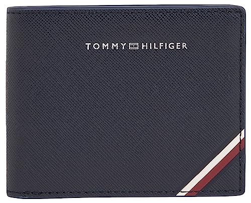 Tommy Hilfiger Męski portfel Th Central Mini Cc, niebieski (Kosmiczny Błękit), rozmiar uniwersalny