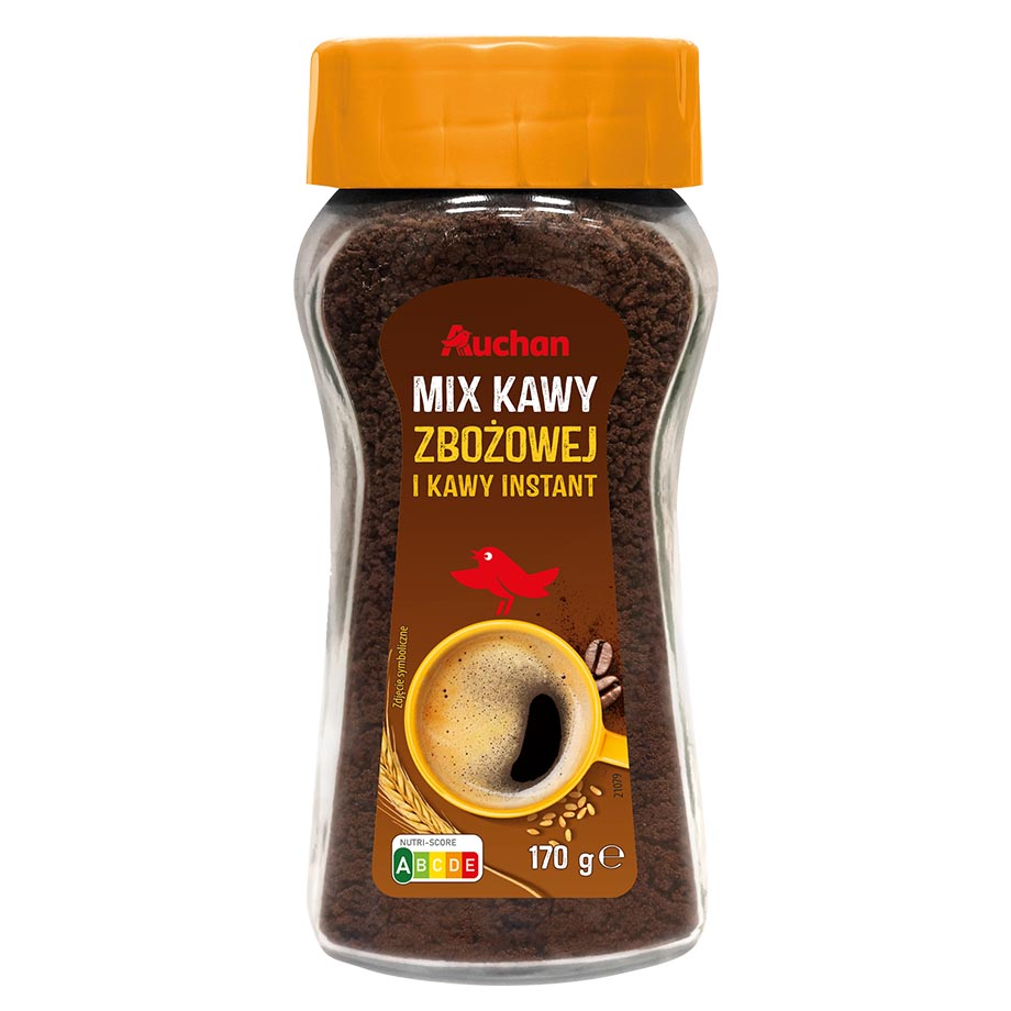 Czerwony Ptak MIX KAWY ZBOŻOWEJ I KAWY INSTANT - KAWA ROZP. MIX 95/5% ZBOŻOWA 170G MP AUCHAN