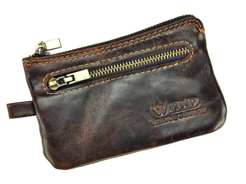 Wild Things Only etui na klucze małe skóra naturalna z kieszenią