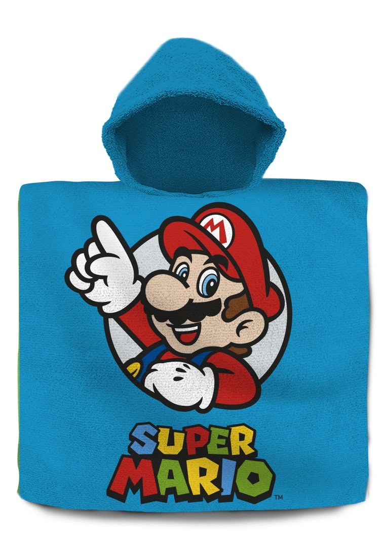 Kids Euroswan, Poncho Super Mario 120X60 Cm No-512P