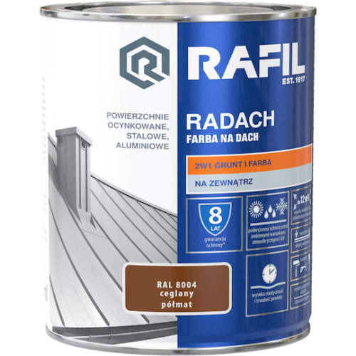 Radach ceglany RAL 8004 półmat półmat 0,75L