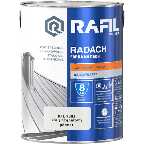 Radach biały sygnałowy RAL9003 półmat 5L