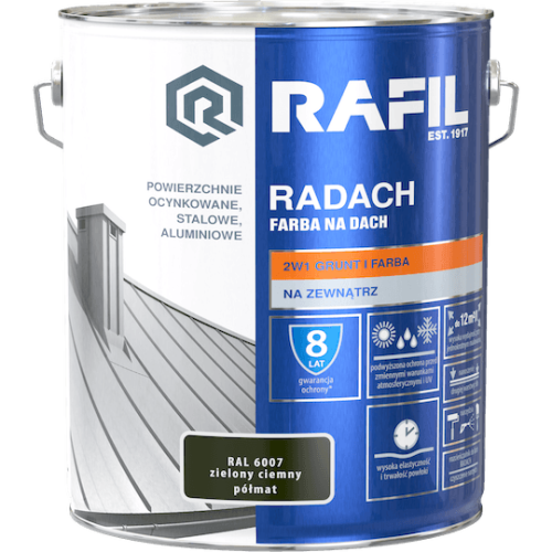 Radach zielony ciemny RAL 6007 półmat 10L