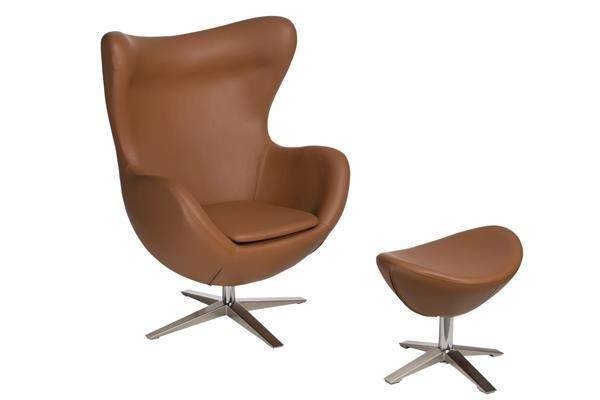 D2.Design Fotel Jajo szeroki z podn. sk. eko 523 brązowy jasny 82825