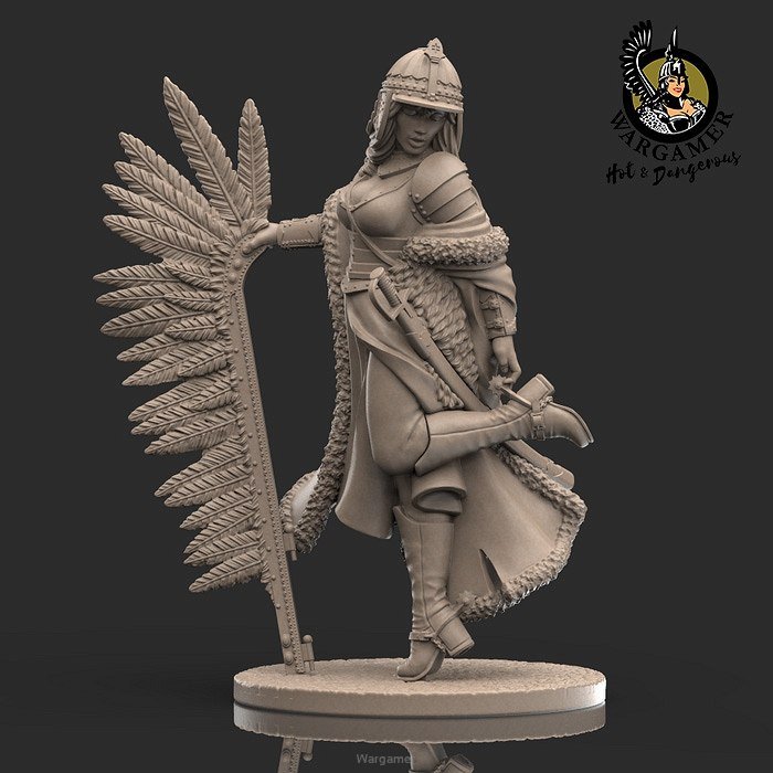 Wargamer, Figurka, Husarz Oleńka - The Winged Hussar