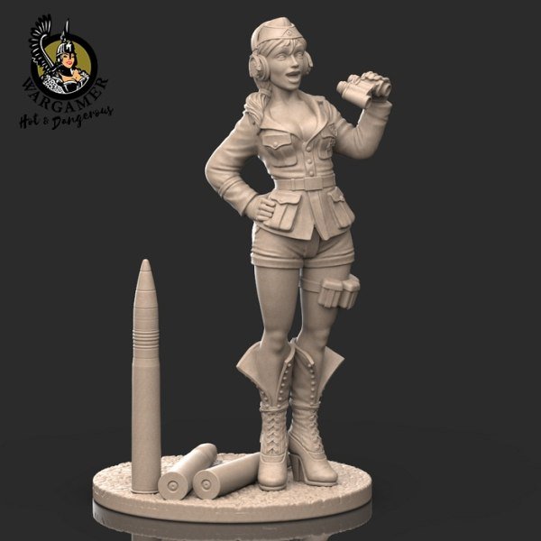 Wargamer, Figurka, Hedwig from the Africa Corps, 28 mm