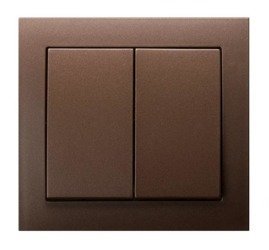 Ospel Kier brązowy łącznik podwójny schodowy ŁP-10W/52 ŁP-10W/52