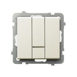 Ospel Sonata ecru łącznik potrójny ŁP-13RS/m/27 ŁP-13RS/m/27