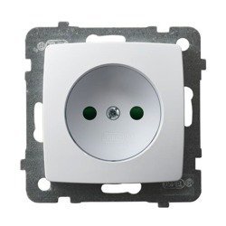 Ospel elektro Gniazdo Pojedyncze 2P z przesłonami torów prądowych - Karo GP-1SP/