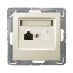 LEDart telefoniczne pojedyncze RJ12 ecru GPT-1Y/m/27 Impresja Ospel
